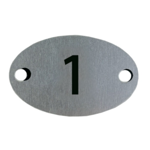 Placa Oval Numero 1