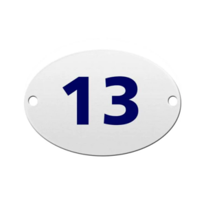 Placa Oval Numero 13