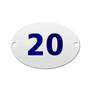 Placa Oval Numero 20