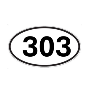 Placa Oval Numero 303