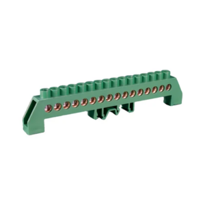 Barra Terra 16 Furos 16mm Base Verde Rohdina