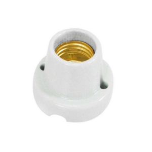 Bocal Porcelana E-27 Com Base P/ Teto