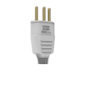 PLUGUE MACHO 2P 10A BRANCO ENERBRAS